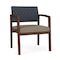 Lesro Lenox Wood Wide Guest Chair Wood Frame, Walnut, RS Night Sky Back, MD Farro Seat LW1201 - alternate 1